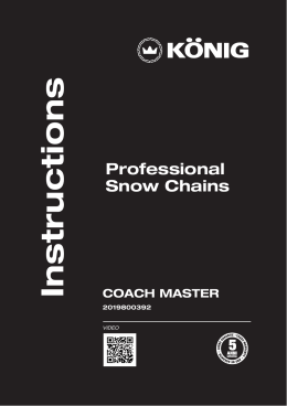 Instructions COACH MASTER