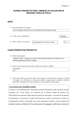 scheda progetto per l`impiego di volontari in servizio civile in