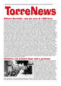 Torre news dal 19-10-2009 al 25-10-2009