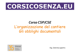 L`organizzazione del cantiere 1
