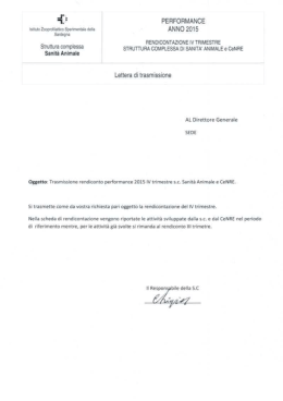 Piano della S.C. Sanit&agrave; Animale