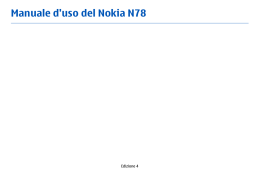Manuale d`uso del Nokia N78