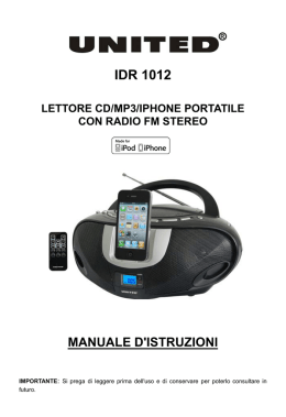 MANUALE D`ISTRUZIONI