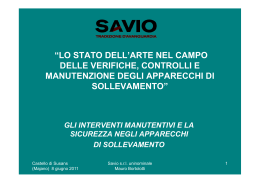 Controlli e manutenzioni degli apparecchi di sollevamento