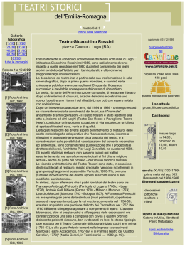 Scheda del teatro tratta dalla Banca Dati dei Teatri storici dell`Istituto