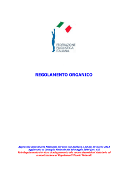 Regolamento organico_Fpi 18.05.2014