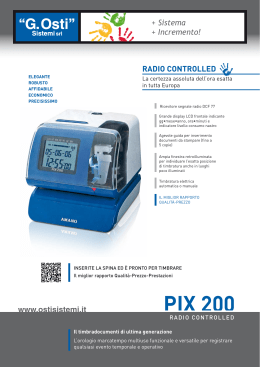PIX 200 - Osti sistemi, rilevazione presenze, controllo accessi