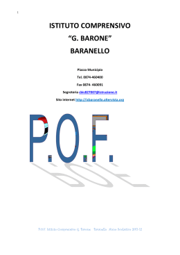 ISTITUTO COMPRENSIVO “G. BARONE” BARANELLO