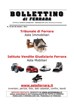 immobili nel comune di ferrara