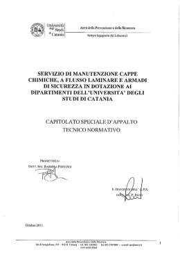 capitolato speciale d`appalto - Università degli Studi di Catania