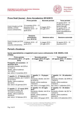 Calendario lauree - E-Learning - Università degli Studi di Padova