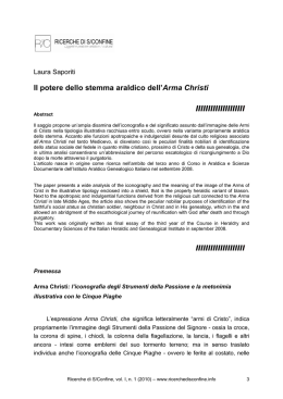 Il potere dello stemma araldico dell`Arma Christi