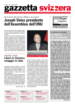 Joseph Deiss presidente dell`Assemblea dell`ONU