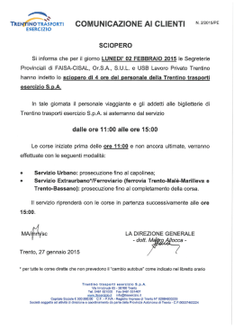 COMUNICAZIONE AI CLIENTI SCIOPERO 02.02