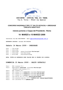 Val di Vara 14-15 marzo - Gruppo Italiano Dressage