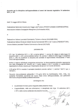 Turismo Confindustria 14/05/12