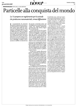 Particelle alla conquista del mondo