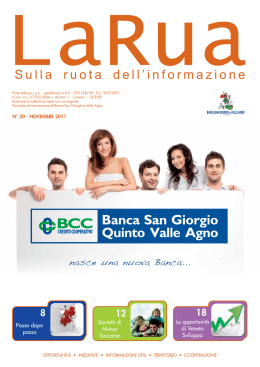 20/2011 - Banca San Giorgio Quinto Valle Agno