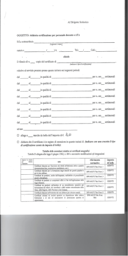 richiesta certificato - Istituto comprensivo di Lavagna (GE)