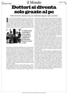 Ins. HI TECH: Dottori si diventa solo grazie al pc