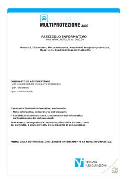 Fascicolo Informativo RCA Moto (Edizione