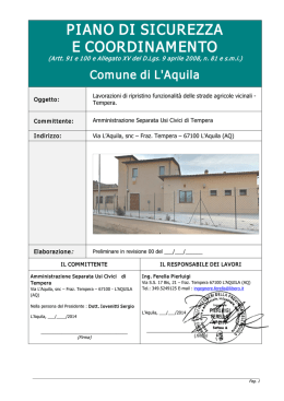 piano di sicurezza - Usicivici Tempera