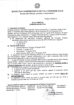 Scuola dell`infanzia, primaria, e secondaria l