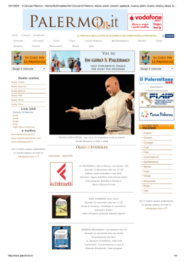 Palermoin.it festival di morgana XXXIX