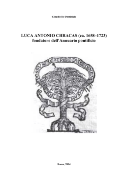 LUCA ANTONIO CHRACAS - Accademia Moroniana