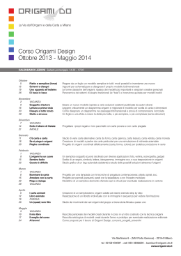 Corso Origami Design Ottobre 2013 - Maggio 2014 - Origami-Do