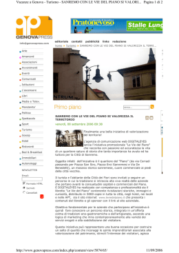 Pagina 1 di 2 Vacanze a Genova - Turismo