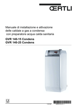 Manuale di installazione e attivazione delle caldaie a gas a