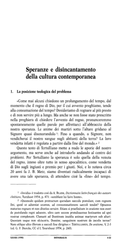 Speranze e disincantamento delia cultura contempor&acirc;nea