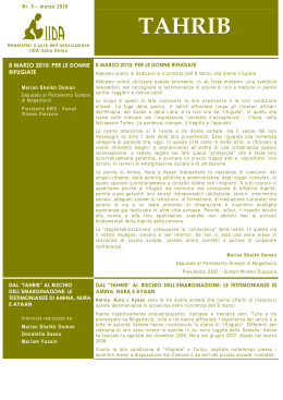 la newletter n. 5 - Osservatorio sull`immigrazione in Piemonte