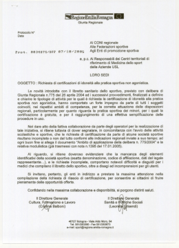 Definizione di attività sportiva non agonistica