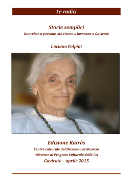 Storie semplici - Decanato di Besozzo