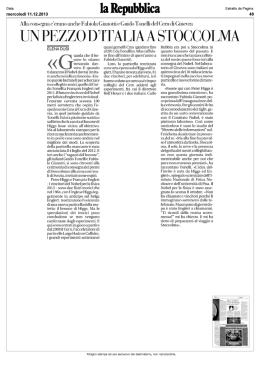 Un pezzo d`Italia a Stoccolma