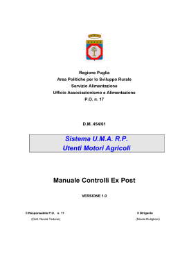 Sistema UMARP Utenti Motori Agricoli Manuale