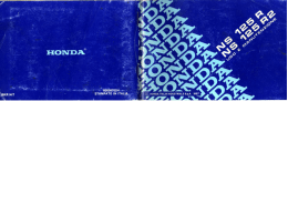 Manuale uso e manutenzione Honda NS 125 R2 -pdf