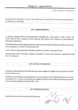 Regolamentazione regionale per la disciplina dell