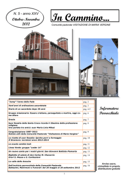 In cammino n&deg;5 2012 - Parrocchia S. Vincenzo (Brusuglio)