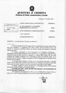 Passaporto a domicilio