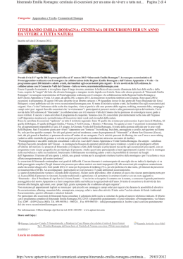 itinerando emilia romagna: centinaia di escursioni per un