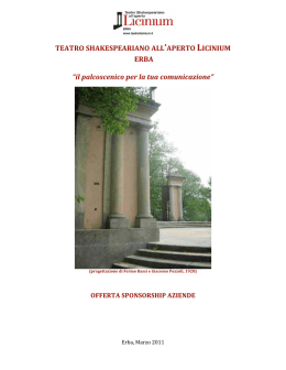TEATRO SHAKESPEARIANO ALL`APERTO LICINIUM ERBA $il
