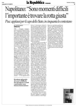 Sono momenti difficili, l`importante trovare la rotta giusta