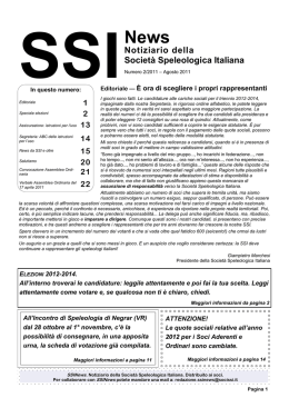 SSI News 2011 n&deg; 2 - Societ&agrave; Speleologica Italiana