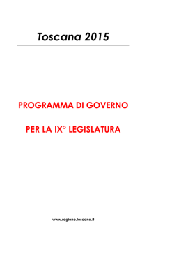 Programma di governo regionale