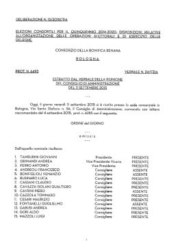 deliberazione n. 1512015cda elezioni consortili per il ouinouennio