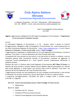 Programma - Cre Abruzzo - Commissione Regionale Escursionismo