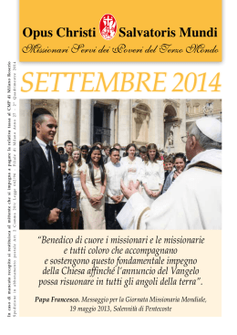 Settembre 2014 - MSPTM - Misioneros Siervos de los Pobres del
